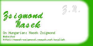 zsigmond masek business card